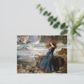 Carte Postale John William Waterhouse - Miranda - La tempête (Debout devant)