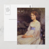 Carte Postale John William Waterhouse - Miss Betty Pollock (Devant / Derrière)