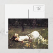 Carte Postale John William Waterhouse - Ophelia 1889 (Devant / Derrière)