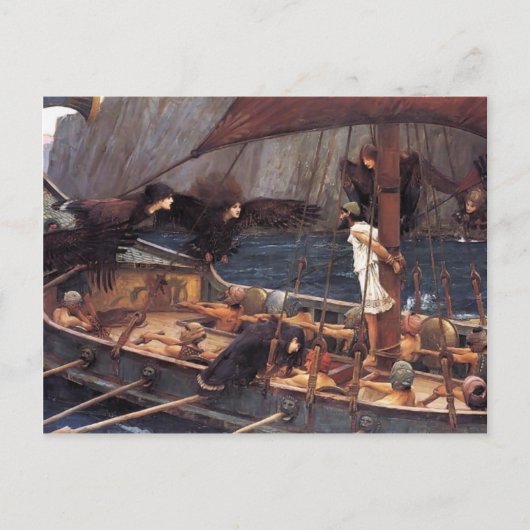 Carte Postale John William Waterhouse - Ulysses et les Sirens (Devant)