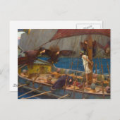 Carte Postale John William Waterhouse - Ulysses et Sirens (Devant / Derrière)
