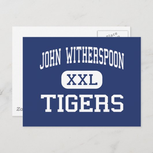 Carte Postale John Witherspoon Tigers Middle Princeton (Devant / Derrière)