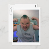 Carte Postale Johnny_1, J'AI BESOIN DE VACANCES (Devant / Derrière)