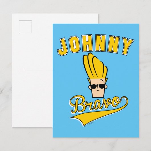 Carte Postale Johnny Bravo Collegiate Graphic (Devant / Derrière)