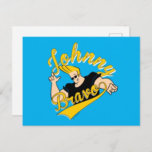 Carte Postale Johnny Bravo Graphisme sportif (Devant / Derrière)