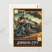 Carte Postale Johnson City, Tennessee | VINTAGE (Devant / Derrière)