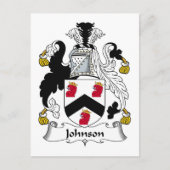 Carte Postale Johnson Family Crest (Devant)
