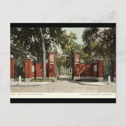 Carte Postale Johnson Gate Harvard University 1902 (Devant)