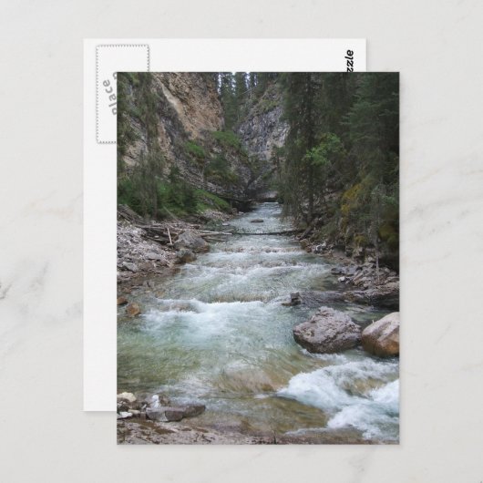 Carte Postale Johnston Canyon Step Falls (Devant / Derrière)