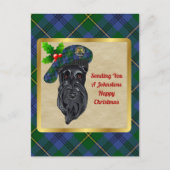 Carte Postale Johnstone Clan Badge & Tartan Christmas Postcard (Devant)