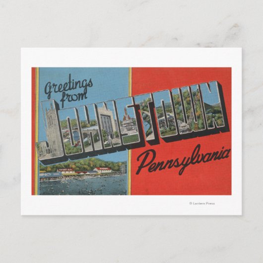 Carte Postale Johnstown, Pennsylvanie - Scènes de grandes lettre (Devant)