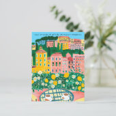 Carte Postale Joie Bonheur Nouvelle Maison jolie ville (Debout devant)