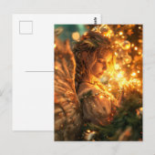 Carte Postale Joie Céleste Ange de Noël (Devant / Derrière)