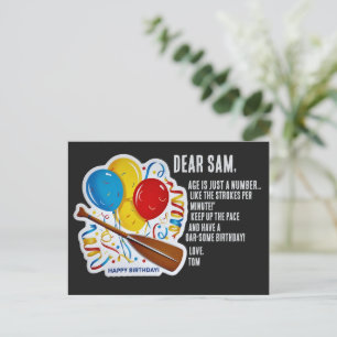 Carte Postale Joie d'anniversaire du rameur : Célébration oar-so