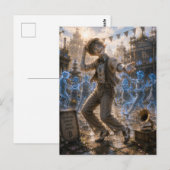 Carte Postale Joie / Danseuse de swing / Square central (Devant / Derrière)