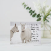 Carte Postale Joie de chèvre animal mignonne (Debout devant)