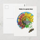 Carte Postale Joie de Tournesol (Devant / Derrière)