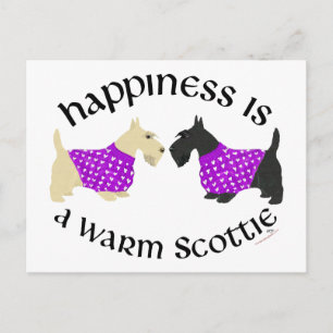 Carte Postale Joie de vivre Scottie roux et noir