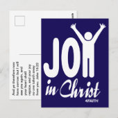 Carte Postale Joie en Christ, Jésus (Devant / Derrière)