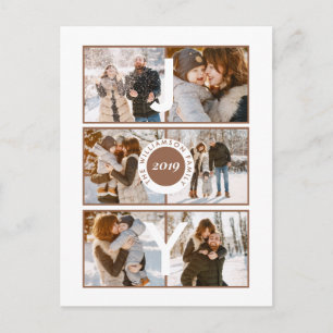 Carte Postale Joie Moderne 6 Photos Accueil de Noël de famille