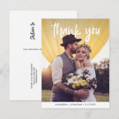 Carte Postale Joie | Photo de mariage Merci (Devant / Derrière)