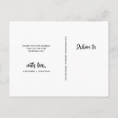 Carte Postale Joie | Photo de mariage Merci (Dos)