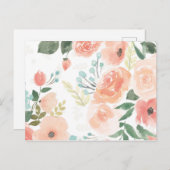 Carte Postale Joie printanière | Pêche pastel (Devant / Derrière)