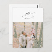 Carte Postale Joie, Salutation, Photo de famille, Écriture souri (Devant / Derrière)