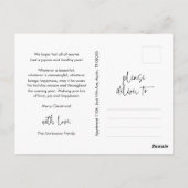 Carte Postale Joie, Salutation, Photo de famille, Joli script so (Dos)