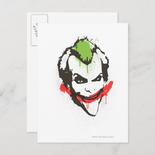 Carte Postale Joker Graffiti (Devant / Derrière)