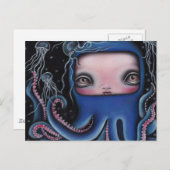 Carte Postale Jolenta Octopus Girl (Devant / Derrière)