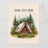 Carte Postale Joli amoureux du camping ajouter du texte (Devant)
