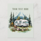 Carte Postale Joli amoureux du camping ajouter du texte (Devant)