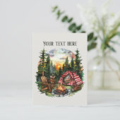 Carte Postale Joli amoureux du camping ajouter du texte (Debout devant)