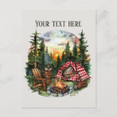 Carte Postale Joli amoureux du camping ajouter du texte (Devant)