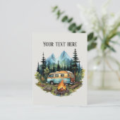 Carte Postale Joli amoureux du camping ajouter du texte (Debout devant)