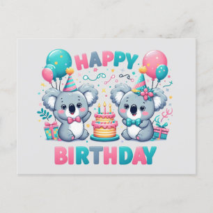 Carte Postale Joli Anniversaire Koala Bears