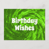 Carte Postale Joli Anniversaire Vert Gras Gras (Devant)