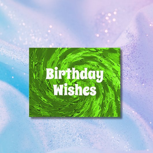 Carte Postale Joli Anniversaire Vert Gras Gras