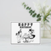 Carte Postale Joli Anniversaire Vintage Retro (Debout devant)