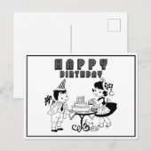 Carte Postale Joli Anniversaire Vintage Retro (Devant / Derrière)