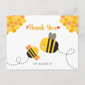 Carte Postale Joli Baby shower d'abeille doux Merci bourdonnant  (Devant)