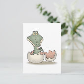 Carte Postale joli bébé alligator à éclosion (Debout devant)