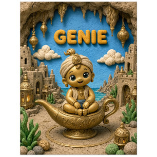 Carte Postale Joli bébé génie, mythique