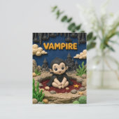 Carte Postale Joli bébé vampire, mythique (Debout devant)