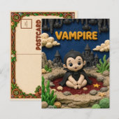 Carte Postale Joli bébé vampire, mythique (Devant / Derrière)