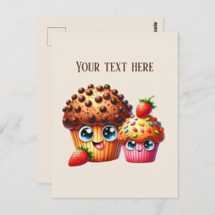 Carte Postale Joli biscuit à puce chocolat ajouter un message