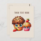 Carte Postale Joli biscuit à puce chocolat ajouter un message (Devant / Derrière)