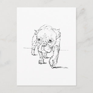 Carte Postale Joli Bouledogue Français, Illustration de Chien