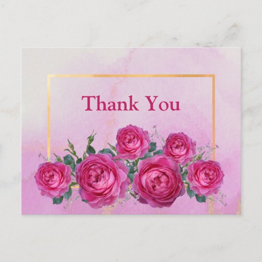 Carte Postale Joli bouquet rose Rose floral (Devant)